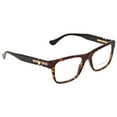thumbnail image 1 of Versace Transparent Rectangular Men's Eyeglasses 0VE3303 108 53, Brown, 1 of 3