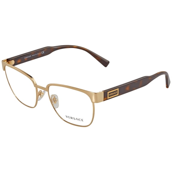 Versace VE 1264 Metal Unisex Oval Eyeglasses Gold 54mm Adult
