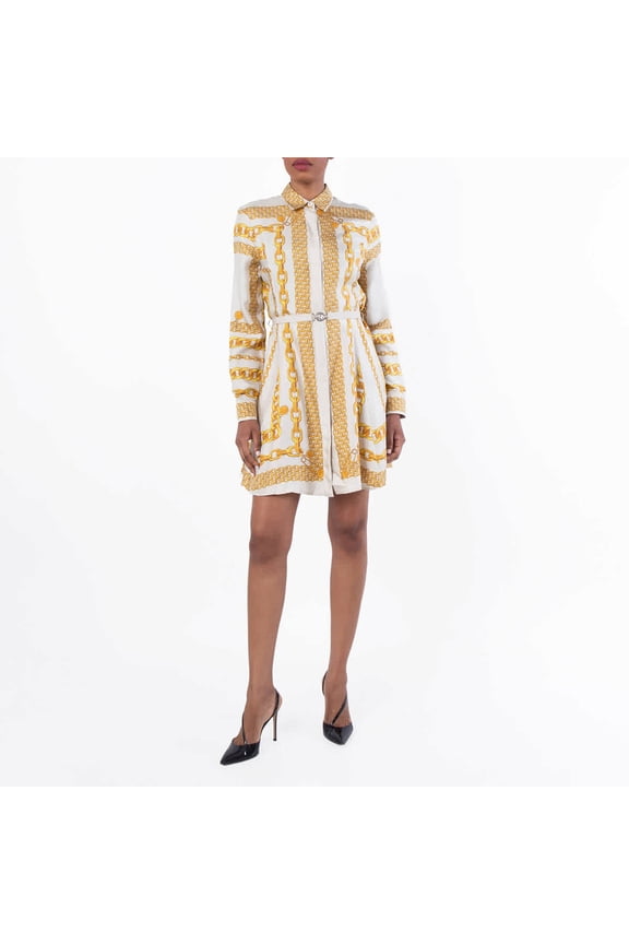 Treasure Silk Mini Shirt Dress, Brand Size 42 ( US Size 6 )