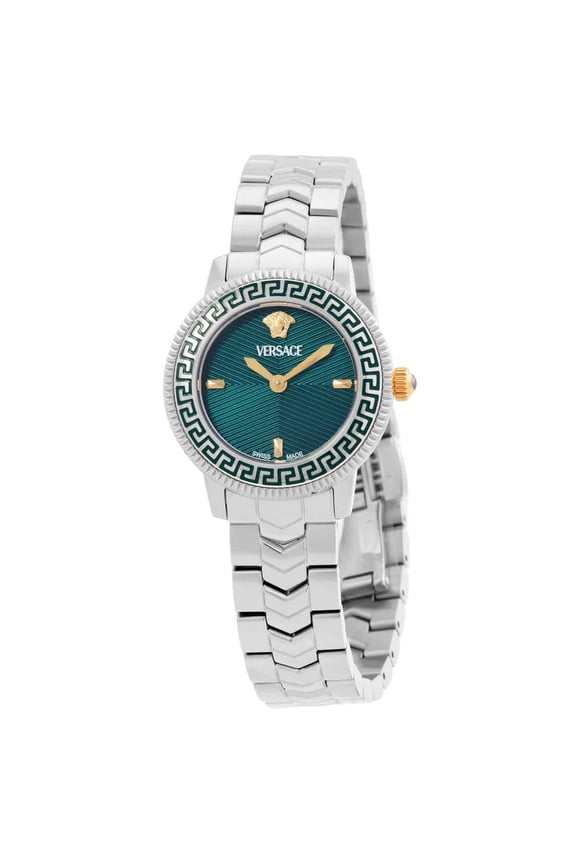 Women's V-Icon 30Mm Swiss-Made Quartz Watch With Green Dial And Stainless Steel Bracelet Not Applicable