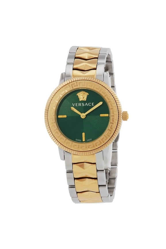 V-Tribute Quartz Green Dial Two-Tone Ladies Watch VE2P00522