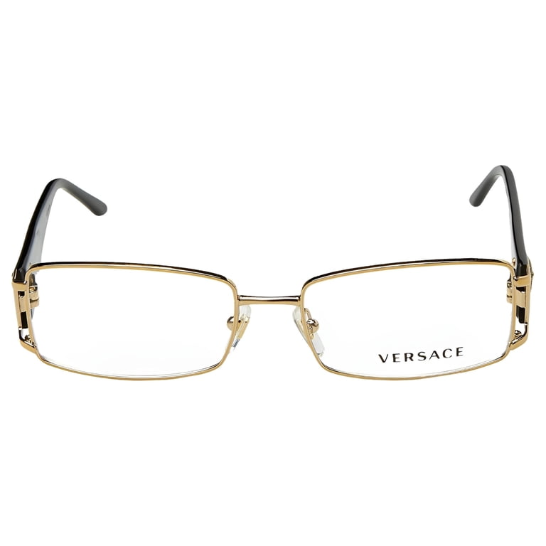 Versace Rectangle Eyeglass Frames VE 1163M 1252, Pale Gold Metal