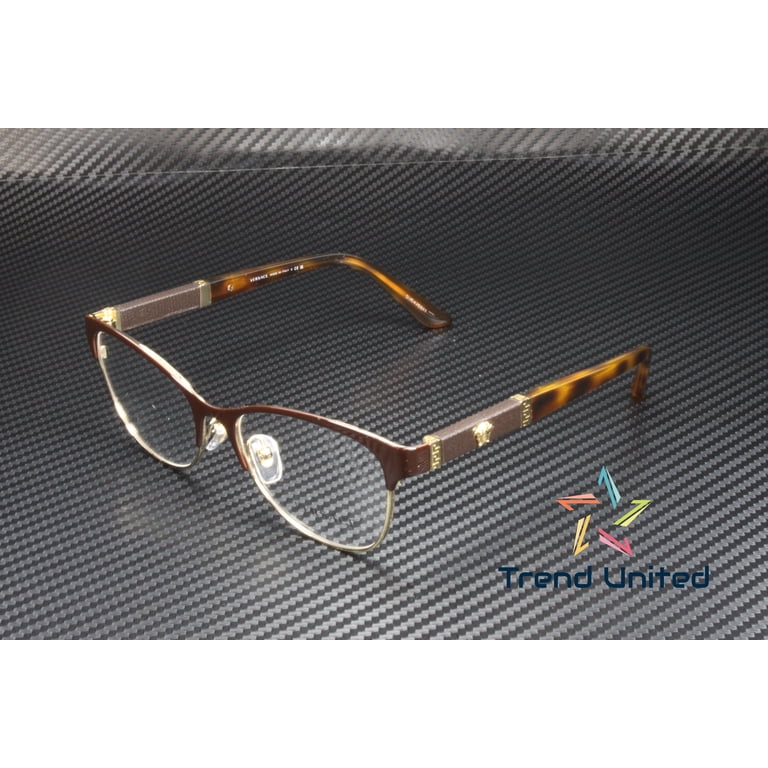 Versace Womens Cat-eye Eyeglasses VE 1233Q Metal Frame Brown  display picture 3
