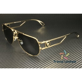Versace VE 2208 Metal Unisex Shield Sunglasses Gold 45mm Adult