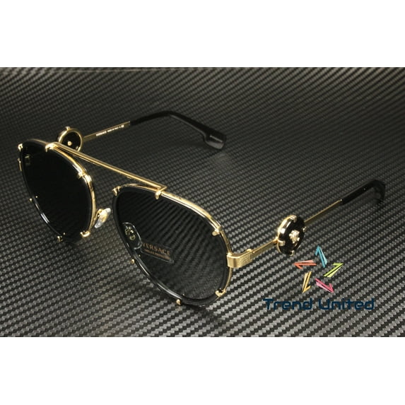 Versace VE 2232 Metal Womens Aviator Sunglasses Black 61mm Adult, Optical