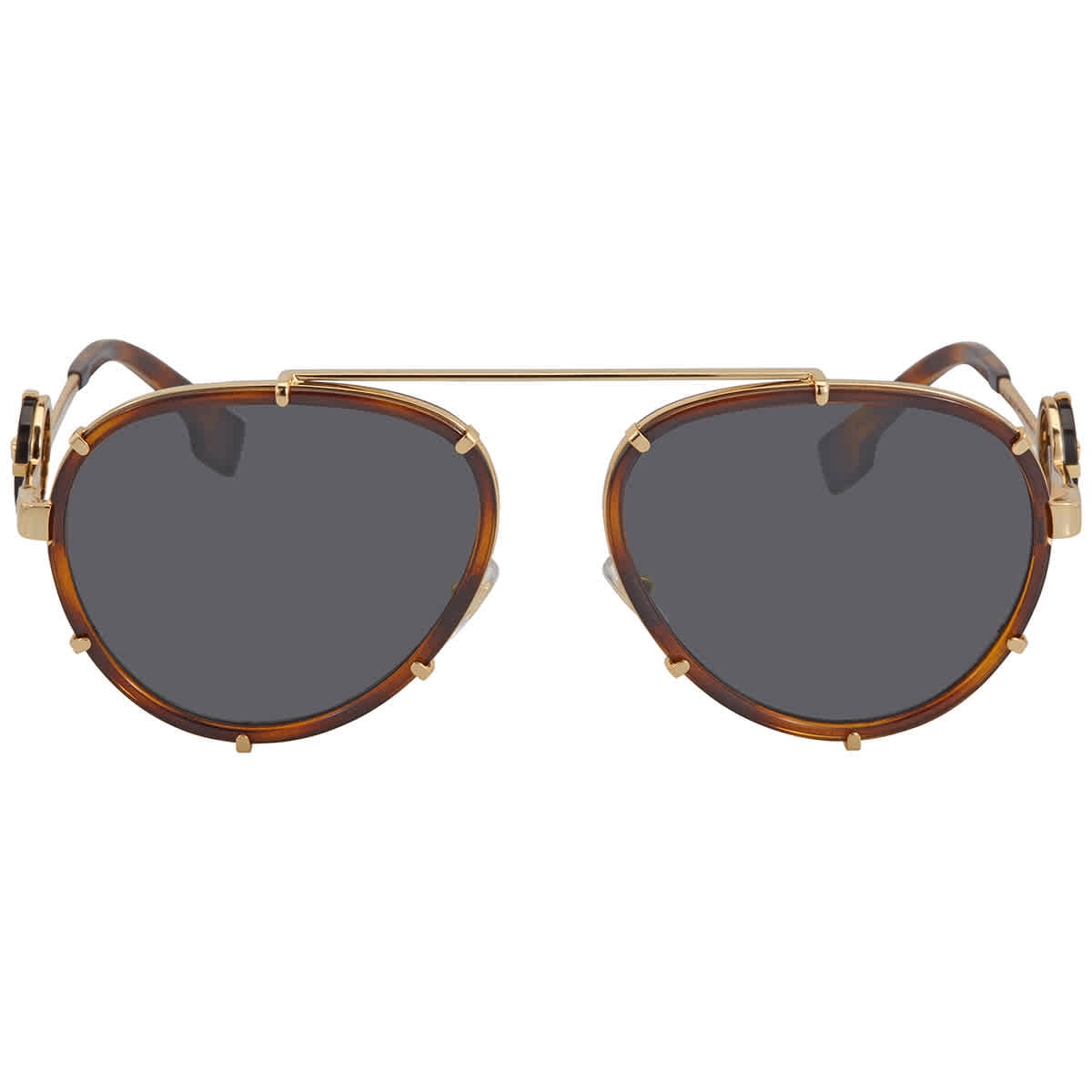 Versace VE 2232 Metal Womens Aviator Sunglasses Havana 61mm Adult