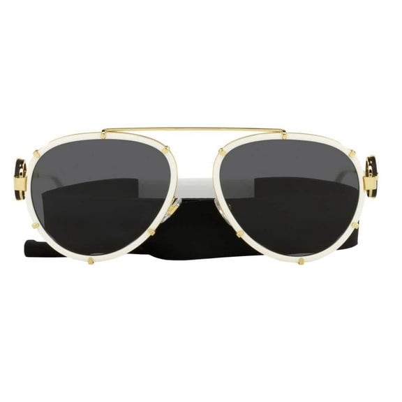 Versace VE 2232 Metal Womens Aviator Sunglasses White 61mm Adult
