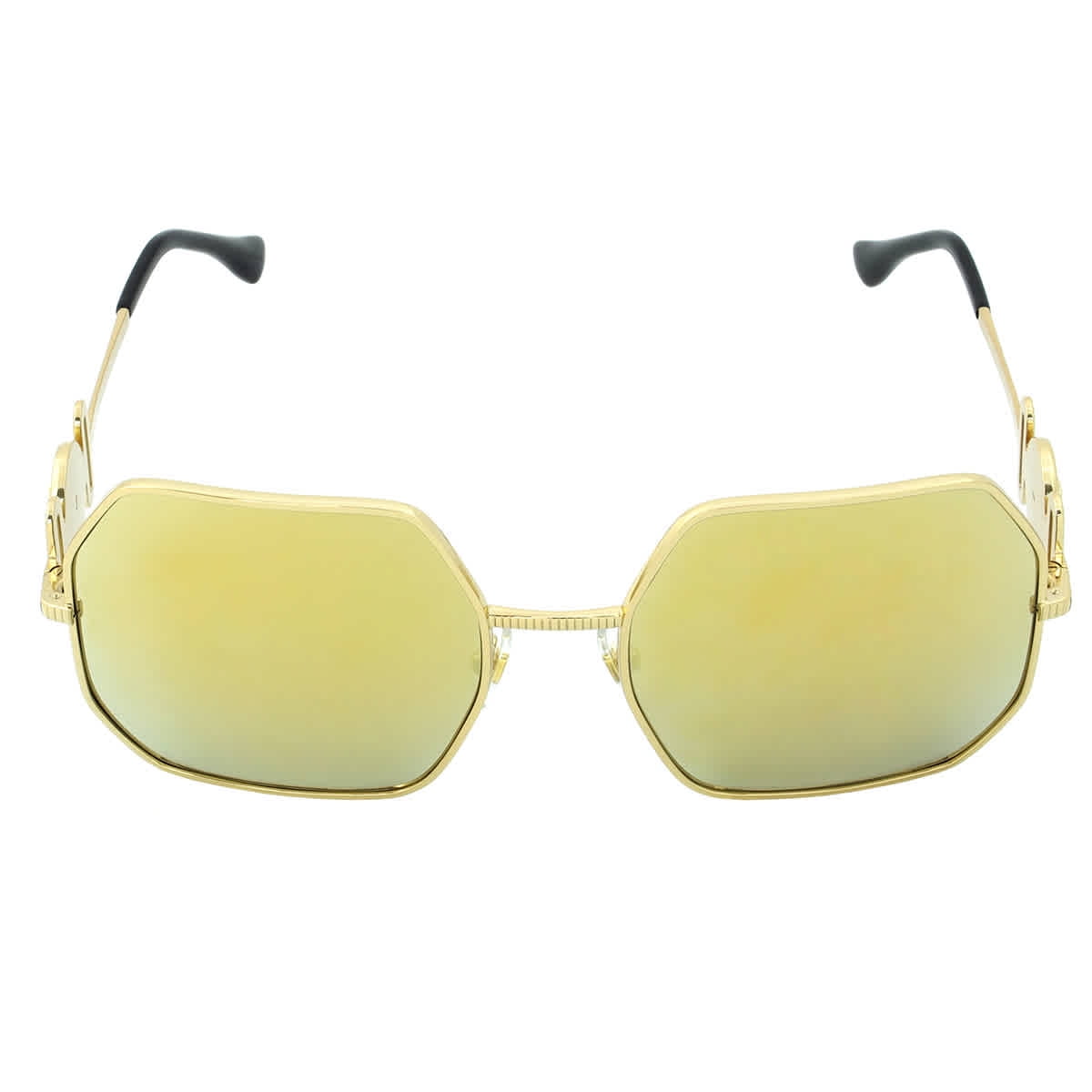 Versace Ladies Sunglasses, Gold Frame with Brown Mirror Gold