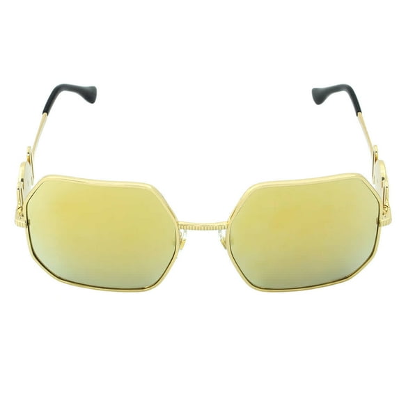 Versace VE 2248 Metal Womens Geometric Polarized Sunglasses Gold 58mm Adult, Optical.