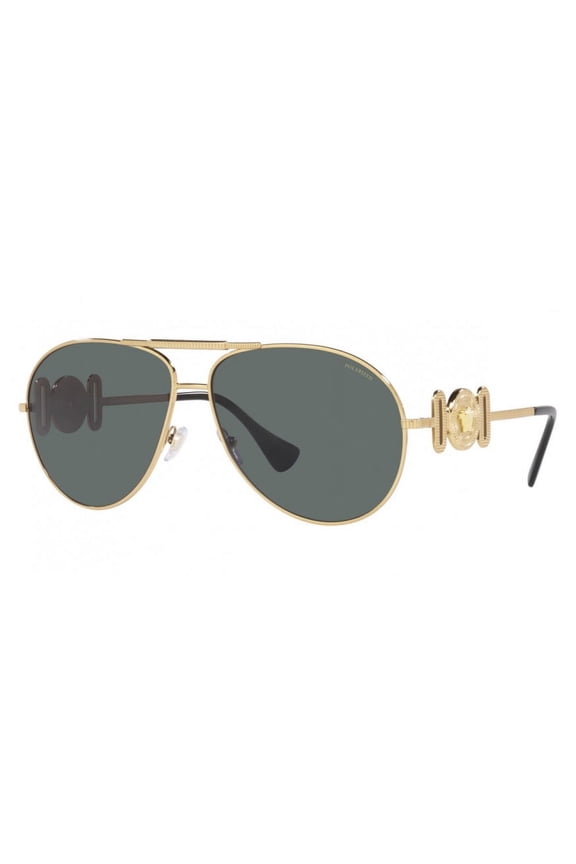 VE 2249 Metal Unisex Aviator Polarized Sunglasses Gold 65mm Adult
