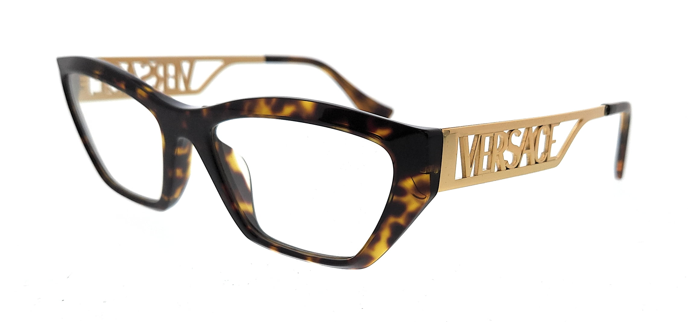 Versace Mod 3317 108 51 Havana Eyeglasses Optical Frame Prescription Glasses Versace Eyeglasses MOD. 3317F 108 HAVANA BROWN FRAME 51-20  main image 2