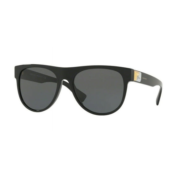 Versace VE 4346 Plastic Unisex Round Sunglasses Black 57mm Adult