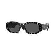 Versace VE 4361 Plastic Unisex Geometric Sunglasses Black 53mm Adult