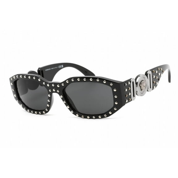 Versace VE 4361 Plastic Unisex Geometric Sunglasses Black 53mm Adult