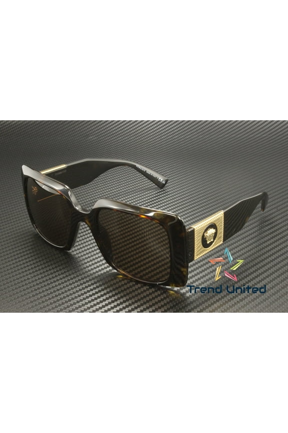 VE 4405 Plastic Womens Rectangle Sunglasses Havana 54mm Adult