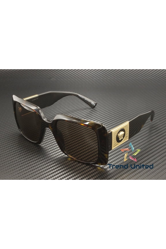 VE 4405 Plastic Womens Rectangle Sunglasses Havana 54mm Adult