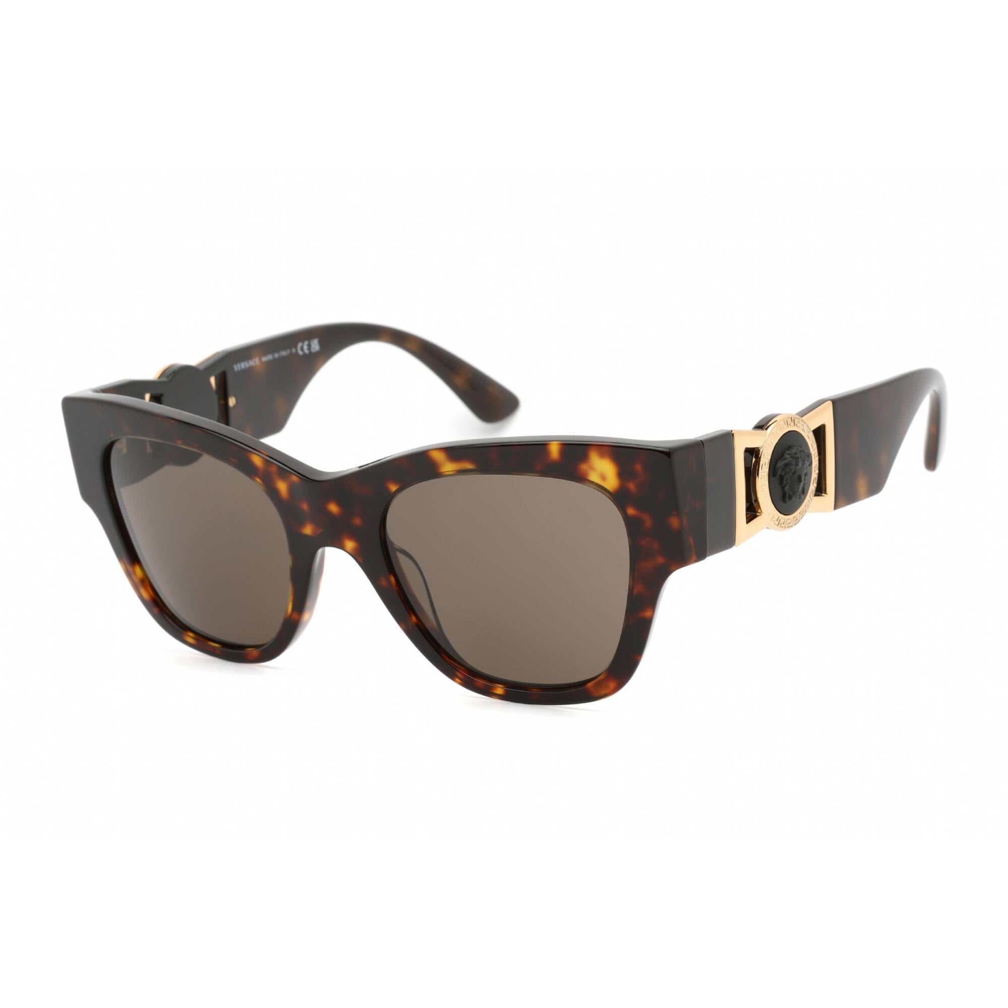 Versace VE 4415U Plastic Womens Cat-Eye Sunglasses Havana 