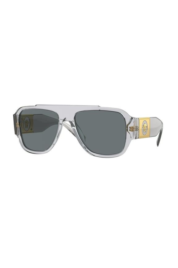 VE 4436U Plastic Unisex Pillow Sunglasses Transparent Grey 57mm Adult
