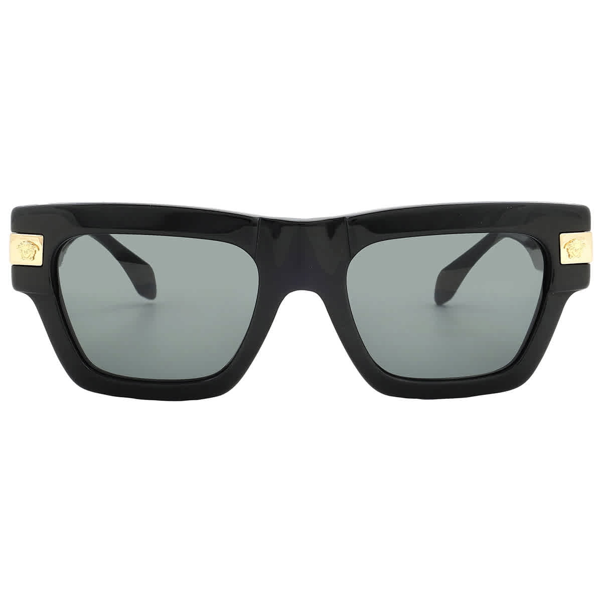 Versace VE 4464 Plastic Unisex Rectangle Sunglasses Black 52mm