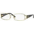 thumbnail image 1 of Versace VE1163M 1252 52M Pale Gold Rectangle Eyeglasses For Women+FREE Complimentary Eyewear Care Kit, 1 of 4