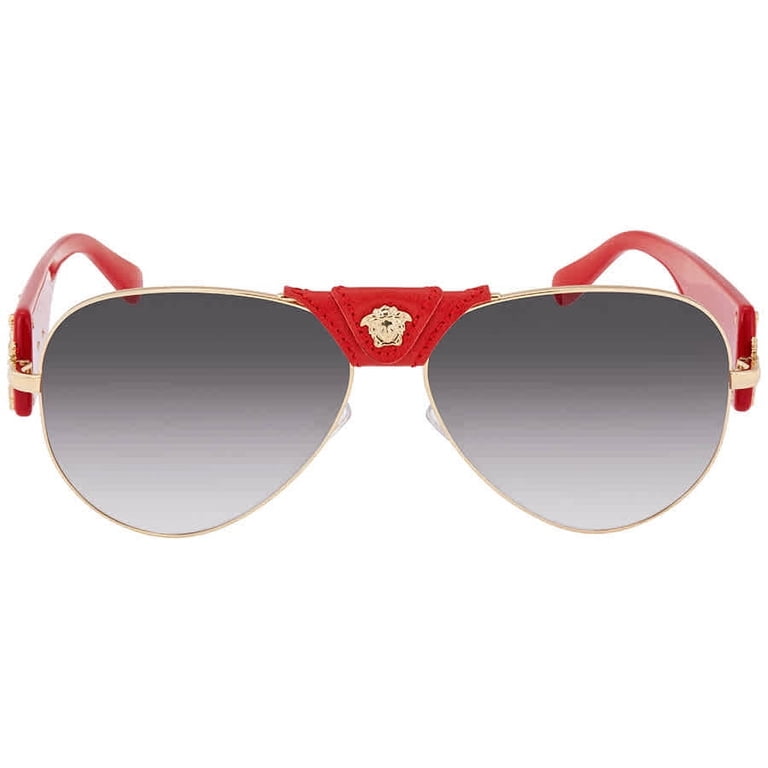 Versace Unisex Pilot Sunglasses, Grey Gradient, VE2150Q  display picture 3