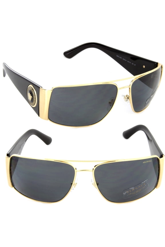 VE 2163 Metal Unisex Aviator Polarized Sunglasses Gold 63mm Adult