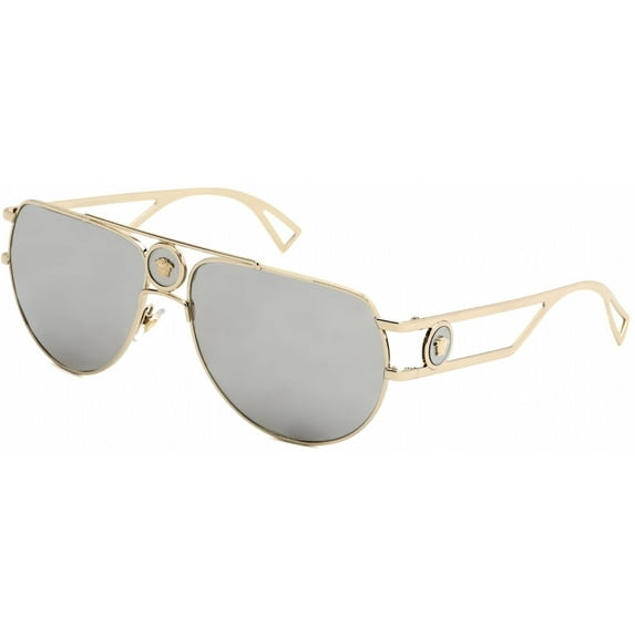 Versace VE2225 12526G Men's Pale Gold Rectangular Frame Sunglasses