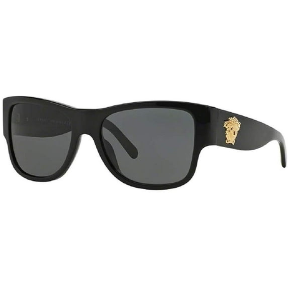 Versace VE4275 GB1/87 58M Black/Grey Square Sunglasses For Men For Women+FREE Complimentary Eyewear Care Kit