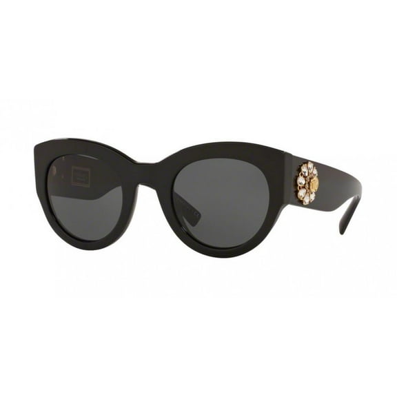 VERSACE VE4353BM 5314/87 Sunglasses Black Frame Grey Lenses 51 mm