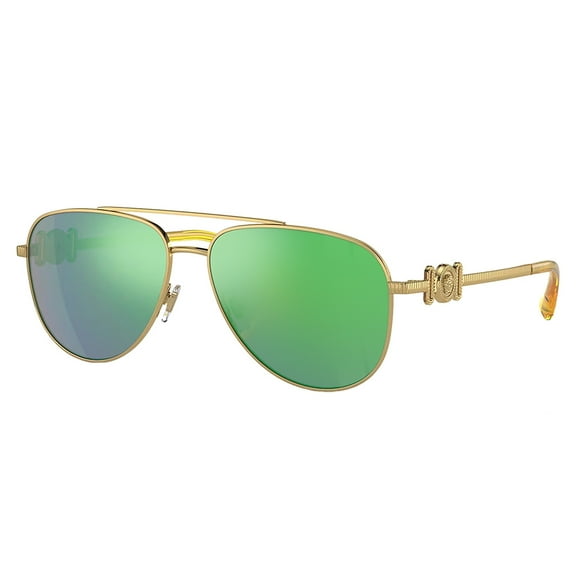 Versace VK 2002 Metal Childrens Aviator Sunglasses Gold 52mm Adult