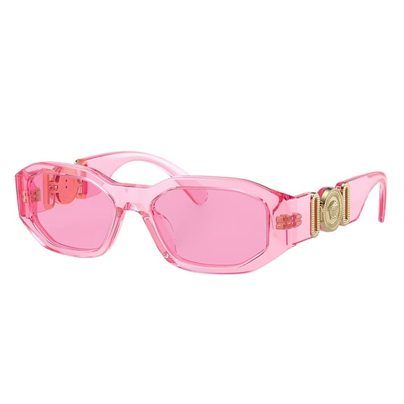Versace VK 4429U Plastic Unisex Irregular Sunglasses Transparent Pink 48mm Adult