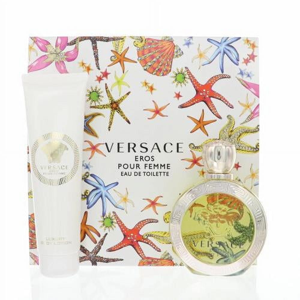 Versace Versace Eros Pour Femme , 2 Pc Gift Set 3.4oz EDT Spray, 5oz Luxury Body Lotion