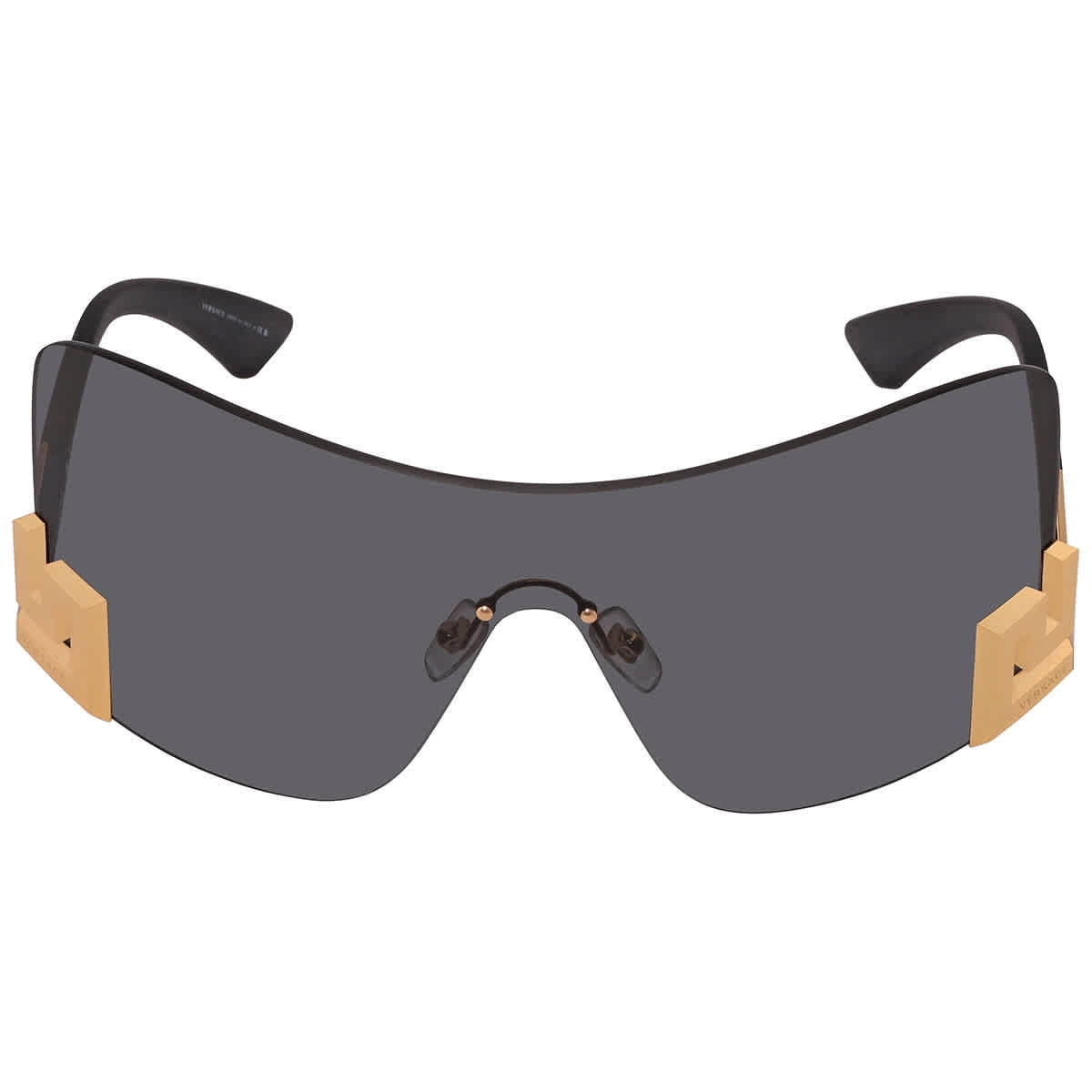 【送料,関税込】 VERSACE サングラス VE2240 Versace VE 2240 Metal Womens Shield Sunglasses Mirror Gold