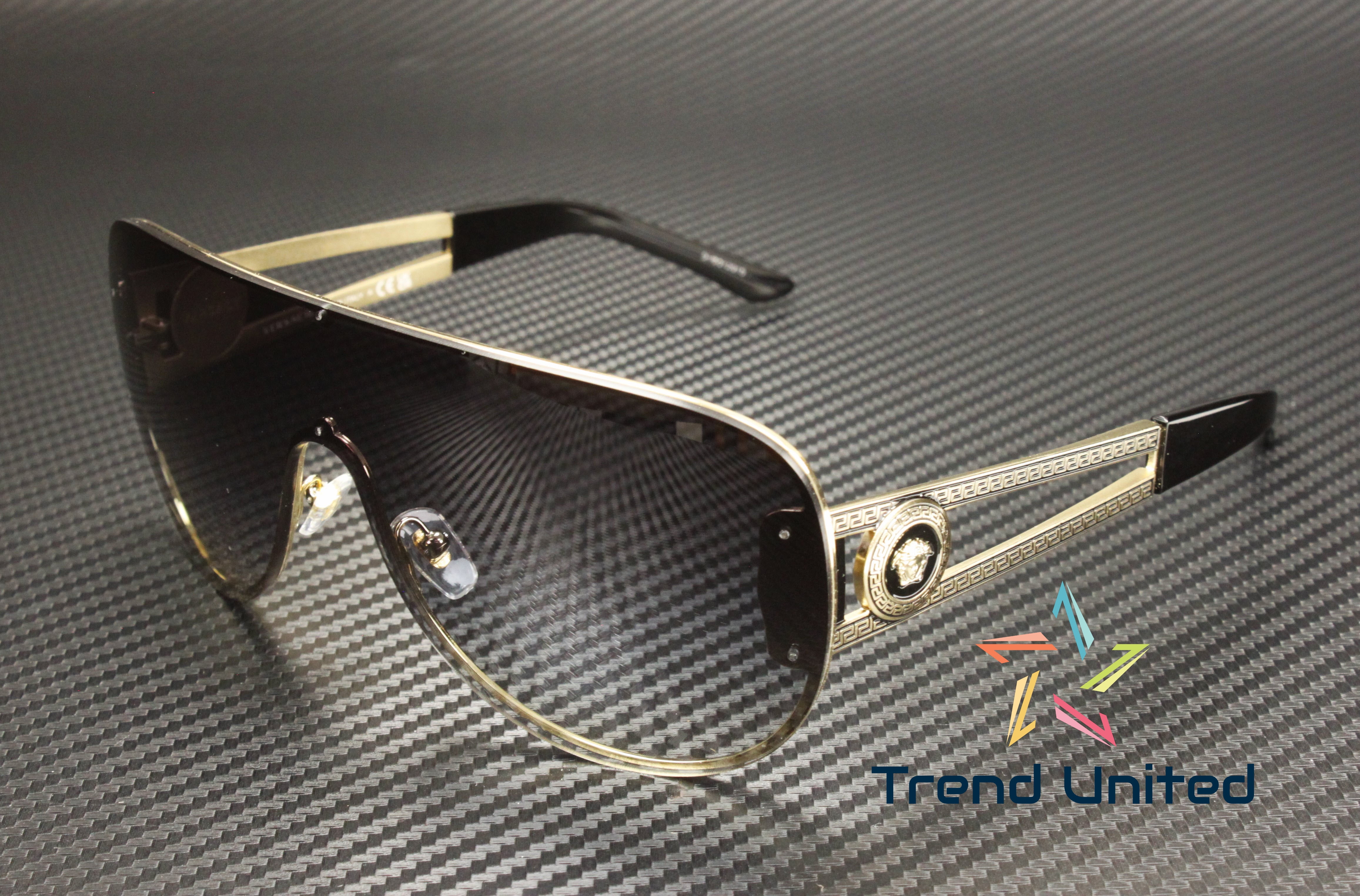 VERSACE ハイロットフレムサンクラス VE216612528G 12528G Versace Women's Gradient Wrap Sunglasses in Black, Gold