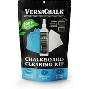 VersaChalk Natural Chalkboard Cleaner Kit 250mL: Removes Liquid Chalk Marker Ink & Cleans Chalkboard