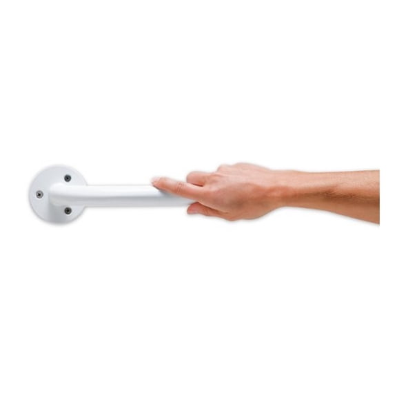 Versaguard Enamel Coated Grab Bar, White, 18 Inch