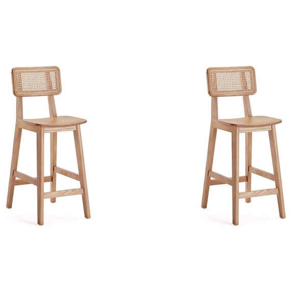 Versailles Counter Stool and Natural Cane - Set of 2