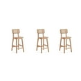 thumbnail image 1 of Manhattan Comfort Versailles 25.98" Wood Counter Stools in Natural (Set of 3), 1 of 7