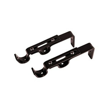 Versailles Double Wall Brackets for 5/8" - 3/4" rods 4.5" - 5" Projection Pair Espresso