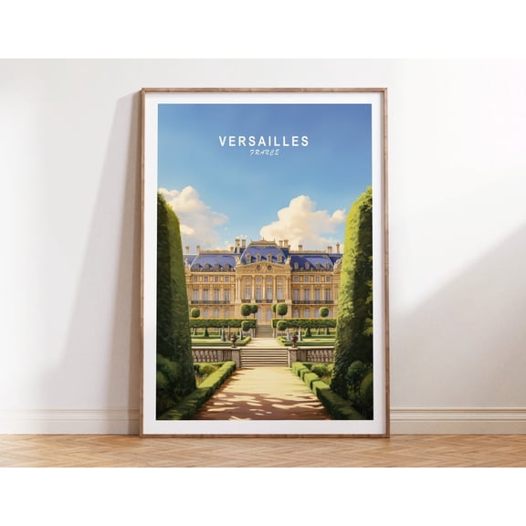 Versailles France Historic Palace Wall Art, Stretched Canvas Size 12x18
