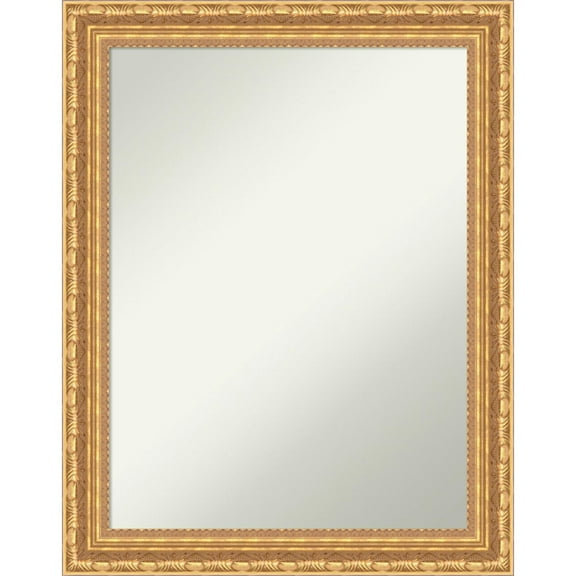 Versailles Gold Non-Beveled Wood Bathroom Wall Mirror