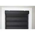thumbnail image 1 of Versailles Cordless Zebra Privacy Room Darkening Shade for Windows 32" x 72" Black, 1 of 1