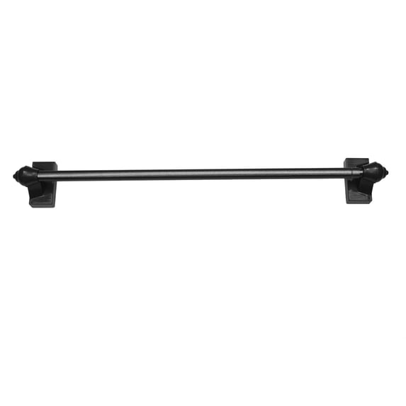 Versailles Magnetic Super Hold Steel Heavy Duty Curtain Rod Set for Windows 15" - 28" Graphite