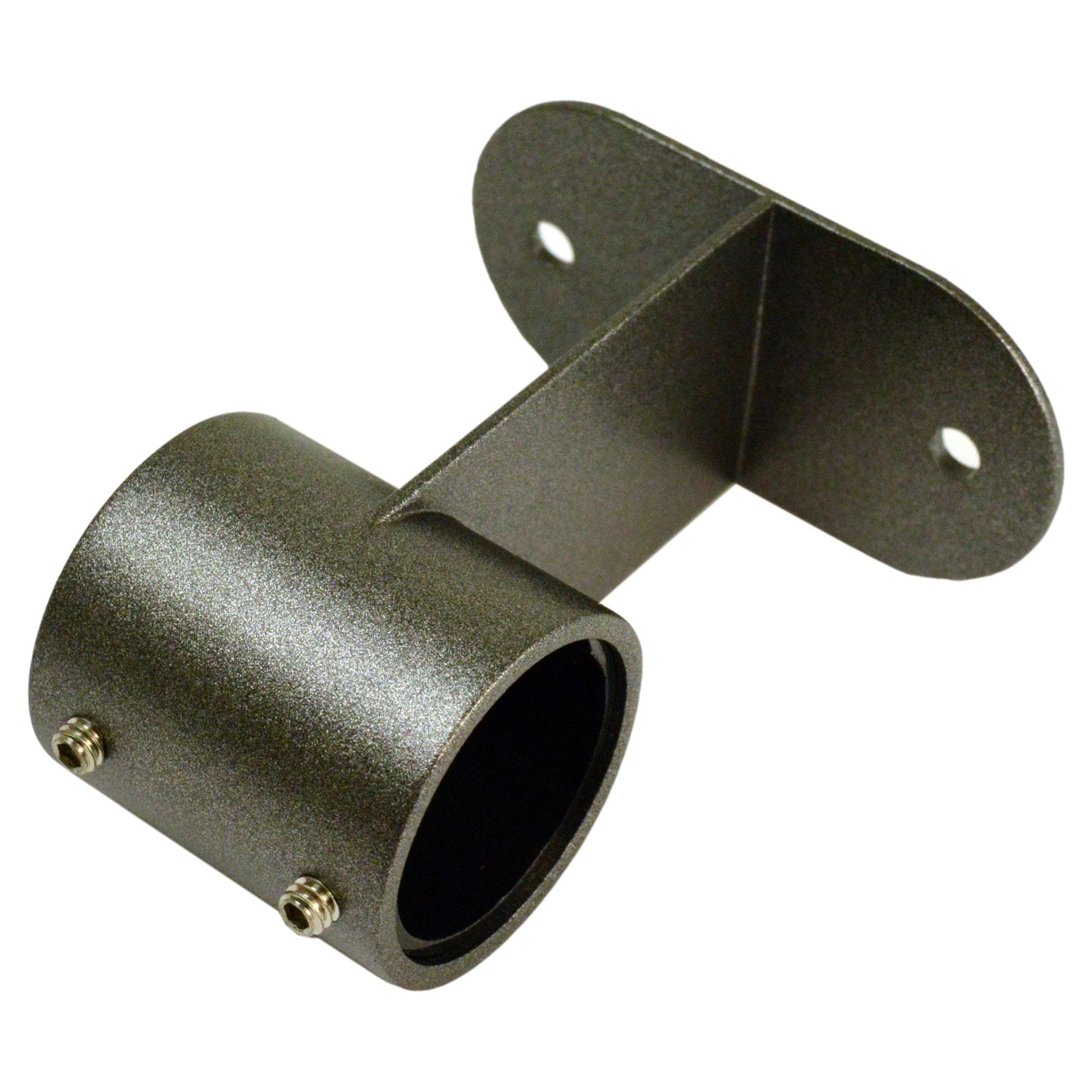Graphite Stainless Steel Adjustable Ceiling Mount Curtain Rod Holder