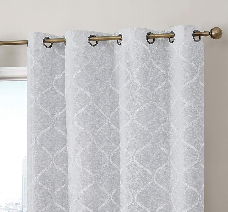 Versailles Lattice Flocked 100% Complete Blackout Thermal Insulated ...