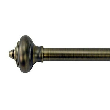 Versailles - Lexington Royale Curtain Rod Set, Adjustable Length from 86" to 144", Brass