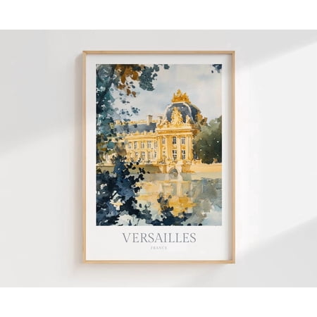 Versailles Poster Wall Art Home Decor Yvelines France Travel Poster, Unframed Size 8x12