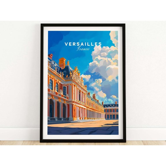 Versailles Print France Versailles Travel Poster Birthday Present Versailles Wedding Anniv