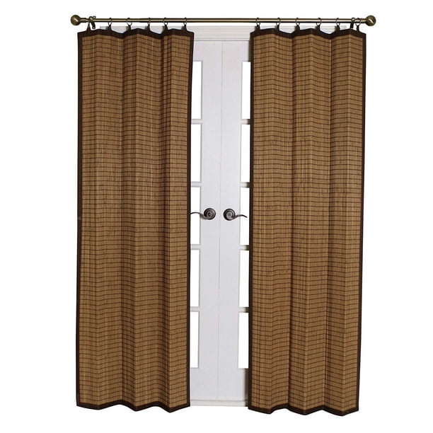 Versailles - Ring Top Bamboo Curtain Panel, Brass Grommets, 40