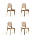 thumbnail image 1 of Manhattan Comfort Versailles 16.5" Round Wood Dining Chair in Natural (Set of 4), 1 of 7